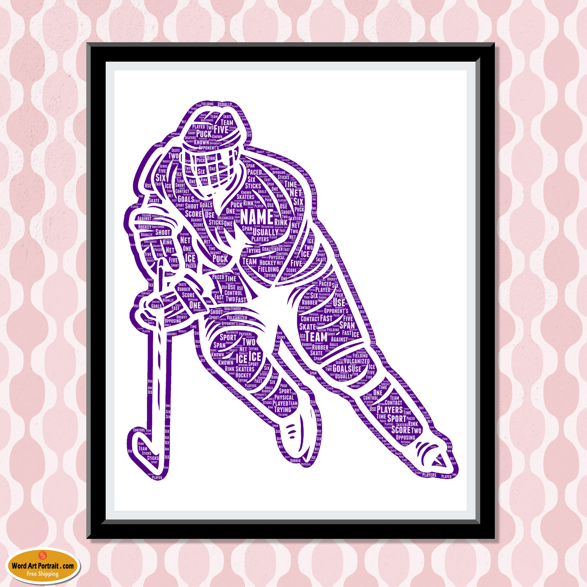 Gift For Hockey Coach,Wall Art,Custom Gift Gifts For Him,Hockey Players Gift Mothers Day Ice Hockey Gifts Ice Hockey Photo Collage