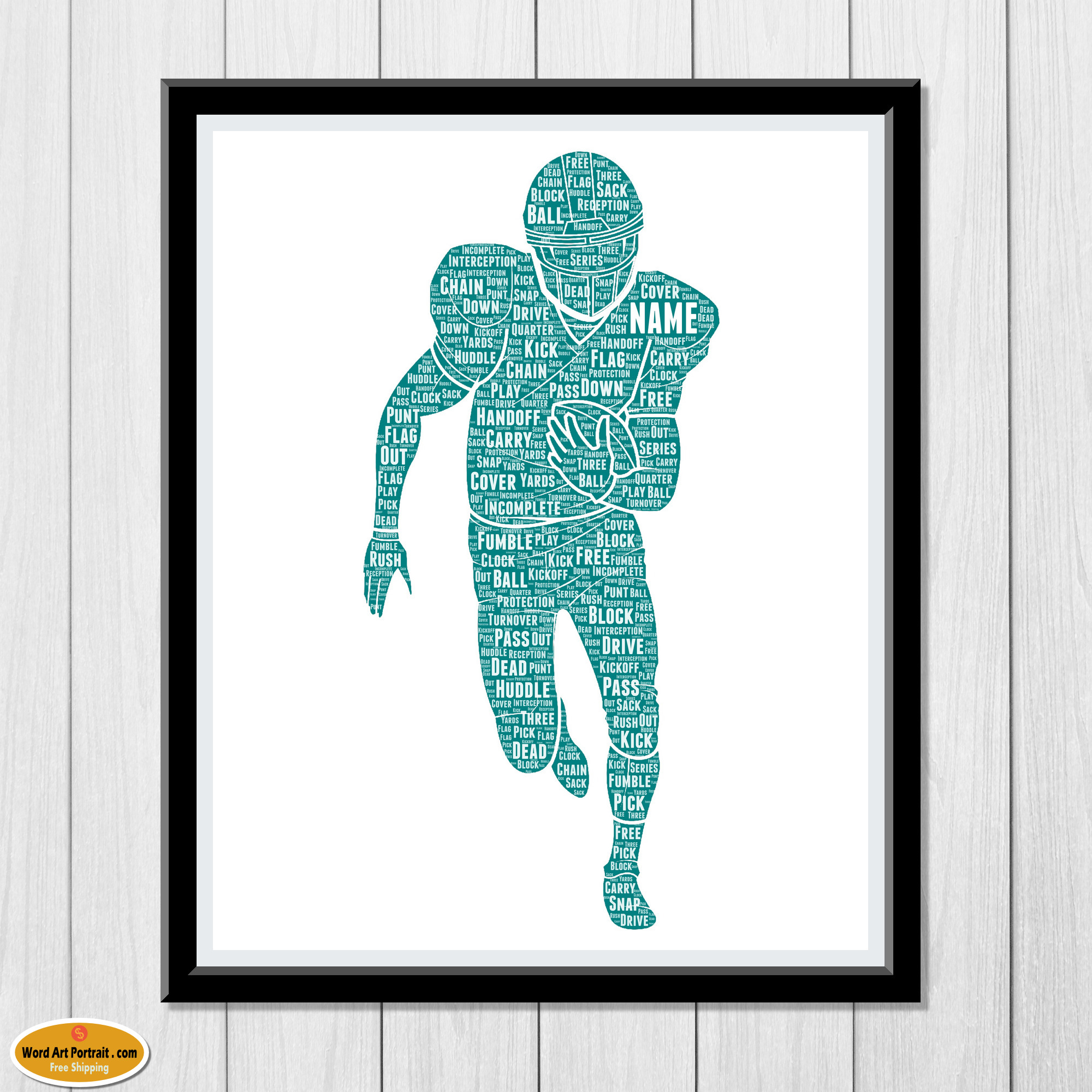 NFL Personalized football gift for him Pittsburgh Steelers NFL Gift Dallas  cowboys Raiders Philadelphia Eagles Denver broncos gifts Cleveland Browns  New York Giants gifts Gift for Him - Word Art Portrait Buy