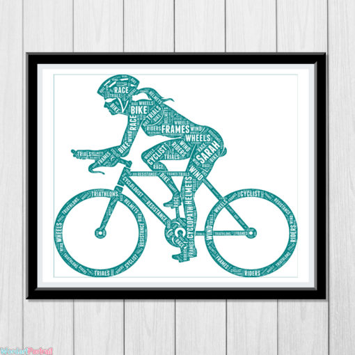 Bike Rider Female Cyclist Personalized Gift For Her Girl Cycle Racing ...